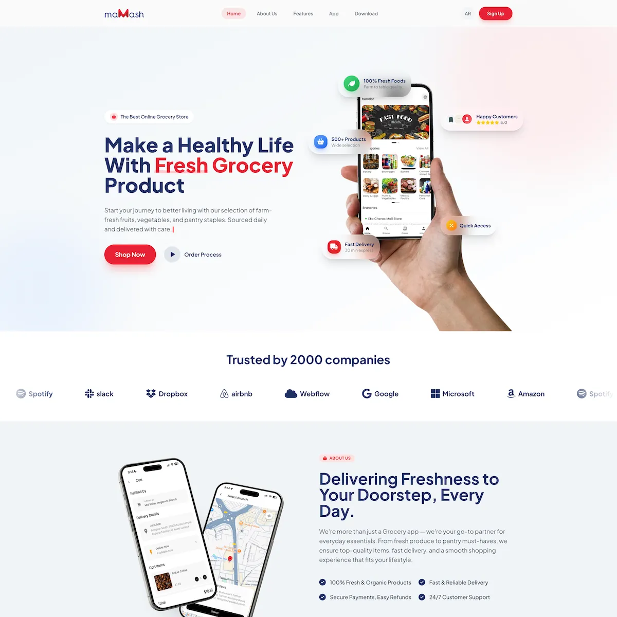 Mamash — Grocery Store website