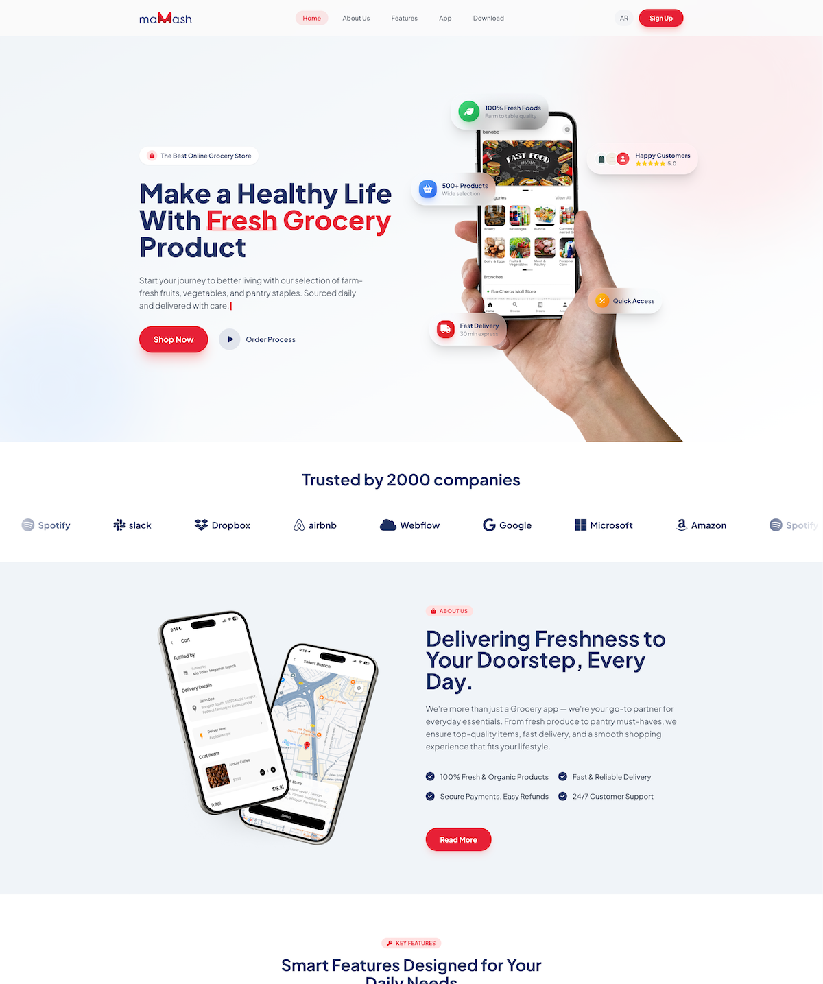 Mamash — Grocery Store website